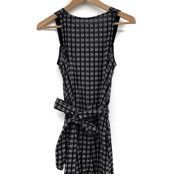 ACE AND JIG GEOMETRIC SLEEVELESS BLACK CROP JUMPSUIT SIZE XS BELTED ROMPER - Picture 2 of 8